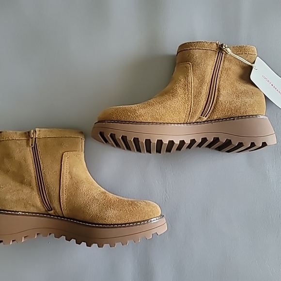 Lucky Brand Chameli Suede Lug Women's Booties 8M - Picture 7 of 10